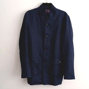 Hockerty Mock Neck Linen Jacket #2253